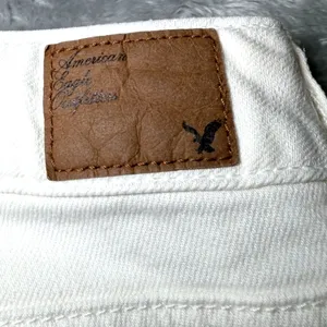 American Eagle Womens Size 14 White Jeans Stretch Straight Leg Denim Casual thumbnail 12