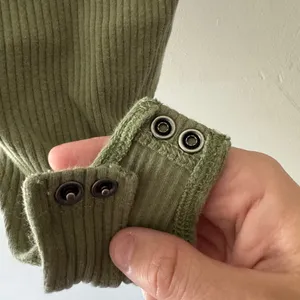 American Eagle High Neck Olive Green Ribbed Bodysuit‎ thumbnail 4