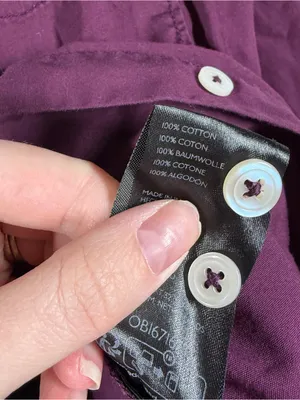 Anthropologie Maeve Dark Purple Bennett Button Down Long Sleeve Top thumbnail 5