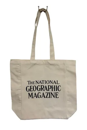 National Geographic Magazine Logo Canvas Tote Bag thumbnail 1