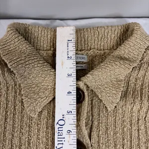 Urban Outfitters Oversized Cropped Cardigan Tan‎ Beige Ribbed Knit Sweater Small thumbnail 7