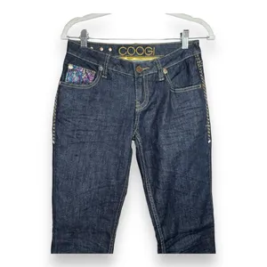 COOGI Rhinestone Embellished Butt Jeans Low Rise Straight‎ Leg Sz 5/6 Y2K Blue thumbnail 4