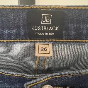 Just Black Distressed Skinny Jeans Womens 26 Blue Mid Rise Stretch Denim Casual thumbnail 6