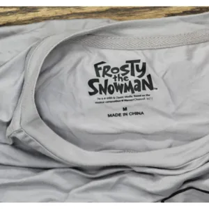 NWT Frosty the Snowman Long Sleeve Sleepshirt Sleep Shirt Grey / Multi M thumbnail 3