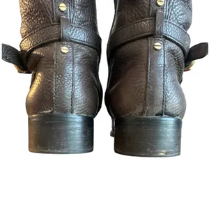 Tory Burch Marlene Dark Brown Tumbled Leather Riding Boots 8.5 thumbnail 10