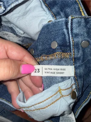 PacSun Ultra High Rise Distressed Denim Shorts Women’s Size 23 Y2K thumbnail 6