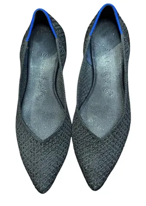 Rothy's The Point Shoes Womens Size 8.5 Black Knit Pointed Toe Flats Comfort thumbnail 1
