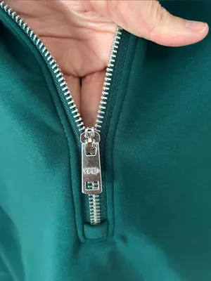 Abercrombie YPB NeoKNIT softstream quarter zip Emerald green S oversized thumbnail 6