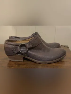Frye Carson Harness Mules US Size7.5 Plum/Purple Leather Womens Shoes thumbnail 7