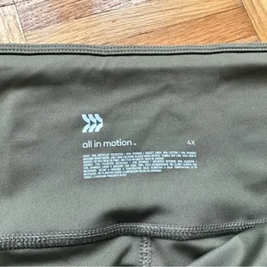 New All In Motion Army Green Bike Shorts Size 4X thumbnail 4