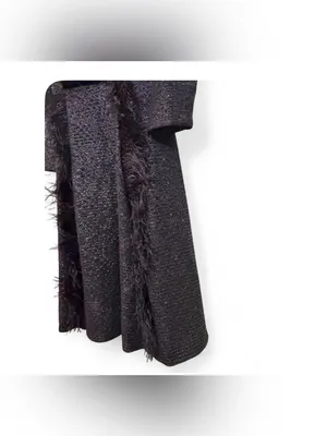 TOUCH Israel Women’s Modest Sparkle Feather Trim Evening Dress Size EU 40 thumbnail 6