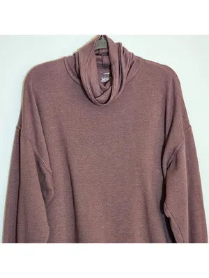 Aerie Dusty Mauve Cowl Neck Pullover Size Small thumbnail 2