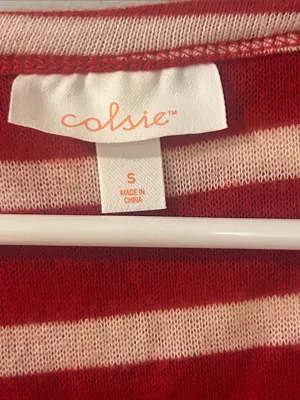 Colsie Red and Cream Striped Pajama Set thumbnail 3