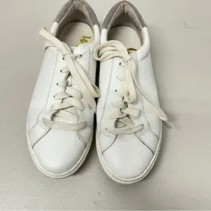 Sam Edelman White Leather Lace Up Sneakers Womens 8.5 Comfort Shoes Classic thumbnail 4