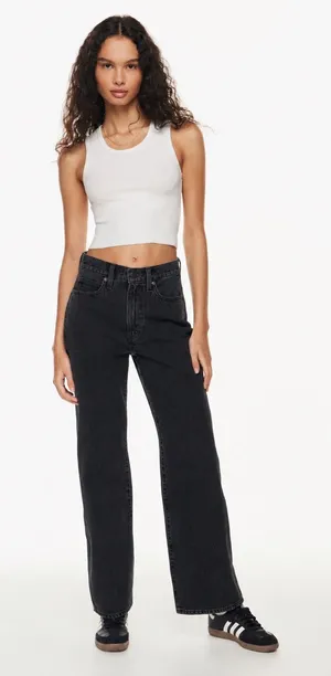 Aritzia Sunday Best Jupiter High-Rise Denim Jeans - Washed Black Stone thumbnail 1
