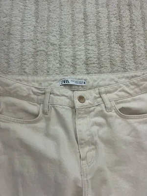 ZARA Low rise tan cargo pant thumbnail 4