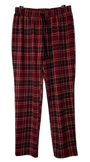 Boutique Messini Red Plaid‎ Straight Leg Pants M thumbnail 1