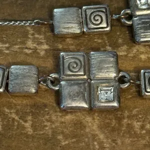 Brighton Ravenna long silver tone station tile necklace thumbnail 5