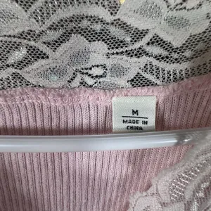 Y2K Coquette Wrap Top Medium Floral Lace Fairy Dollette Cute Girl Pink 90's VTG thumbnail 3