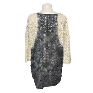 FREE PEOPLE x WE THE FREE Women’s Y2K Dyed Lace 3/4 Sleeve Sheer Top thumbnail 4