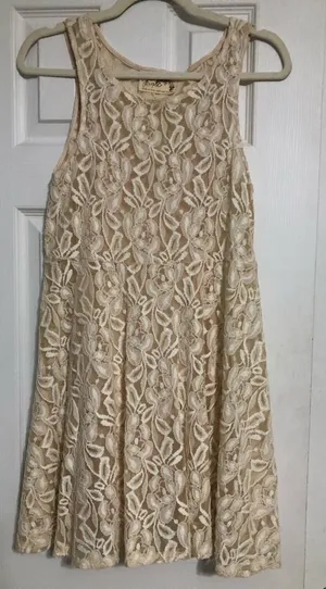 Free People Miles Of lace fit & flare‎ skater dress women’s size small petite. thumbnail 1