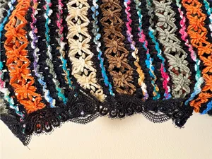 Free People New Romantics‎ crochet Chenille Stripe Knit Top Size Small Lace thumbnail 5