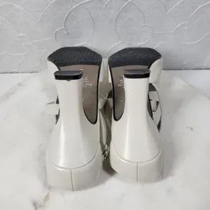 Apostrophe Cate Heels Womens 7.5 White Leather Square Toe Bridal‎ Wedding Party thumbnail 14