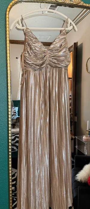 Gold midi/maxi dress thumbnail 1