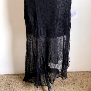 NWT ASOS One Shoulder Lace Evening‎ Midi Dress in Black thumbnail 4