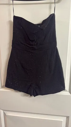 Boutique Linen Rose Romper thumbnail 3
