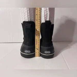 SOREL NM3448-010 black leather-upper waterproof snow/rain boot men size 8.5 thumbnail 6