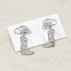 Kentucky Derby Cowgirl Boot Earrings thumbnail 4