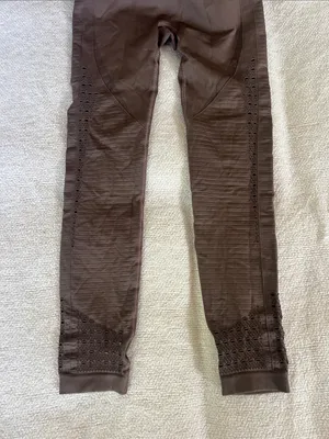 Gymshark Brown/Mauve Seamless High-Waist Leggings with Laser-Cut Panels thumbnail 5
