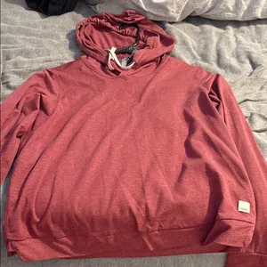Vuori Maroon Hoodie with Cream Drawstrings thumbnail 1