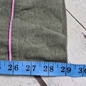 J. Crew Dreamy long-sleeve cotton pajama set XS Olive Green Pink Piping AC318 thumbnail 11