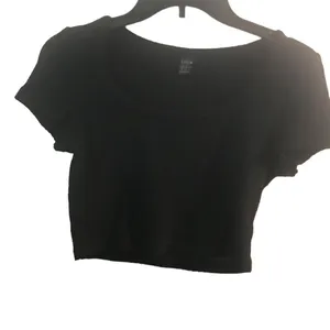 Shein size medium black crop top shorts sleeves thumbnail 7
