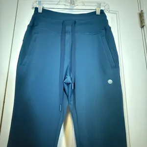 Gradual Womens XS High Waisted Joggers Teal Blue Athletic Sweatpants Run Gym NWT thumbnail 4
