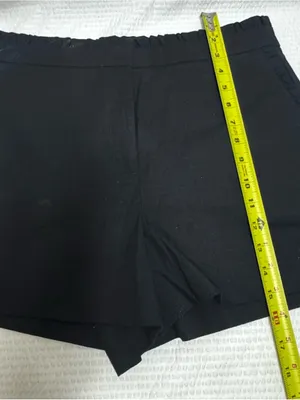 J crew Women's bottom closed Black details Elastic-Waist Shorts 12 thumbnail 4