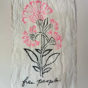 Free People Linen Draw‎ String Drawstring Off-White Reusable Jewelry Dust Bag thumbnail 7