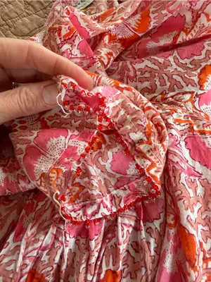 Roberta Roller Rabbit for Piperlime Pink Floral Cotton Tunic Blouse‎ L thumbnail 4