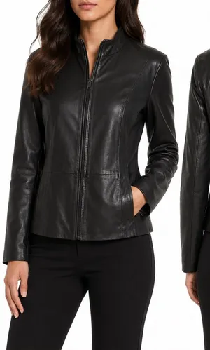 Vintage Wilsons Leather Maxima Ladies Jacket 100% Leather‎ Large Black thumbnail 1