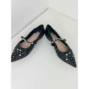 NEW Antonio Melani Jennifer Sumko Mary Jane Ballet Flats Black Leather US 7.5 thumbnail 10