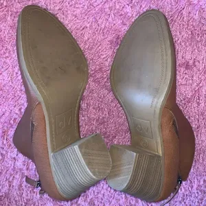 Dolce Vita Zip-Up Leather Booties Brown Size 10 thumbnail 6