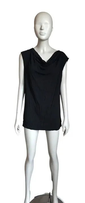 White House | Black Market Black Scoop Neck Short Sleeve Top thumbnail 1