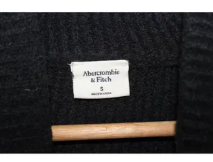 Womens Abercrombie & Fitch Black Ribbed Chunky Knit Mock Neck Sweater Size Small thumbnail 3