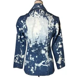 Vintage Wrangler Bleached Denim Blazer Jacket‎ S | Western Grunge Streetwear thumbnail 3