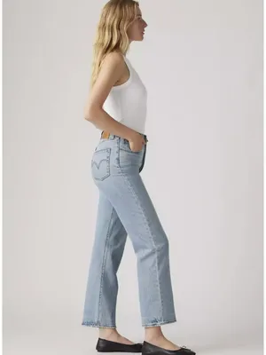 New Levi's Premium 27x29 Ribcage Straight Ankle Let's Share Medium Wash thumbnail 4