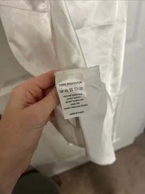 Satin V-Neck Slip Chemise in White thumbnail 4