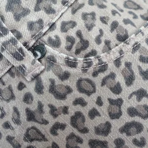 La Vie Rebecca Taylor Beige Leopard Print Barrel Leg High Rise Jeans Size 29 thumbnail 3