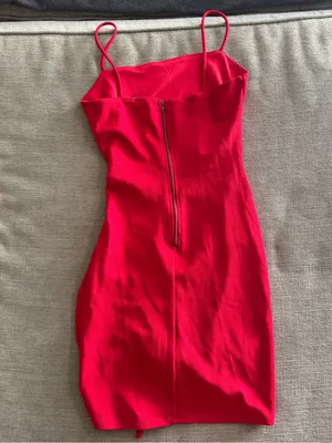 Windsor red Ruched Side Mini Slip Dress thumbnail 4